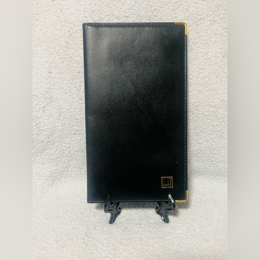 Dunhill Black Leather Checkbook/Wallet - Picture 5 of 9